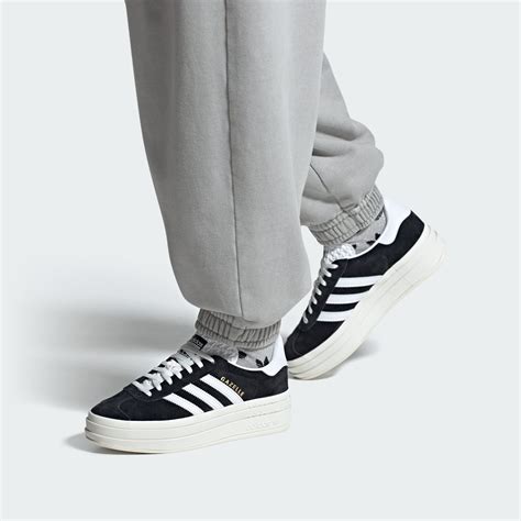 adidas gazelle bold zwart wit|black Adidas gazelle women.